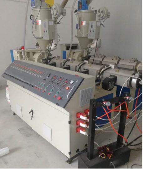 75-90mm nova aerem duplex muro CONRUGIS pipe extrusionem productio linea