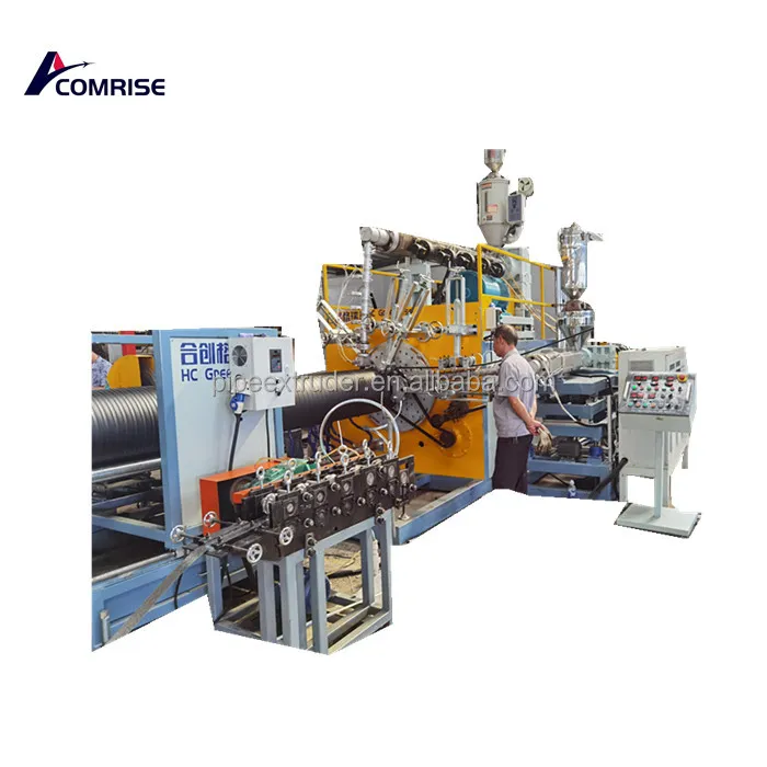 Steel Reinforced Polyethylene spirosa spirugaet pipe faciens apparatus